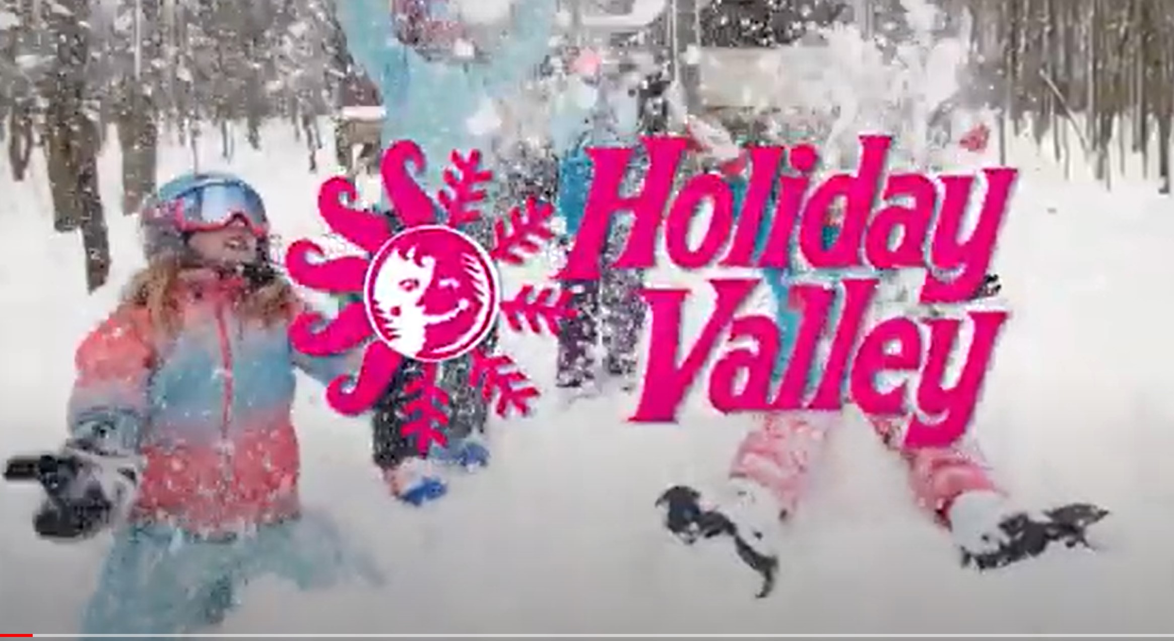 A Holiday Valley Template With Skiing Background